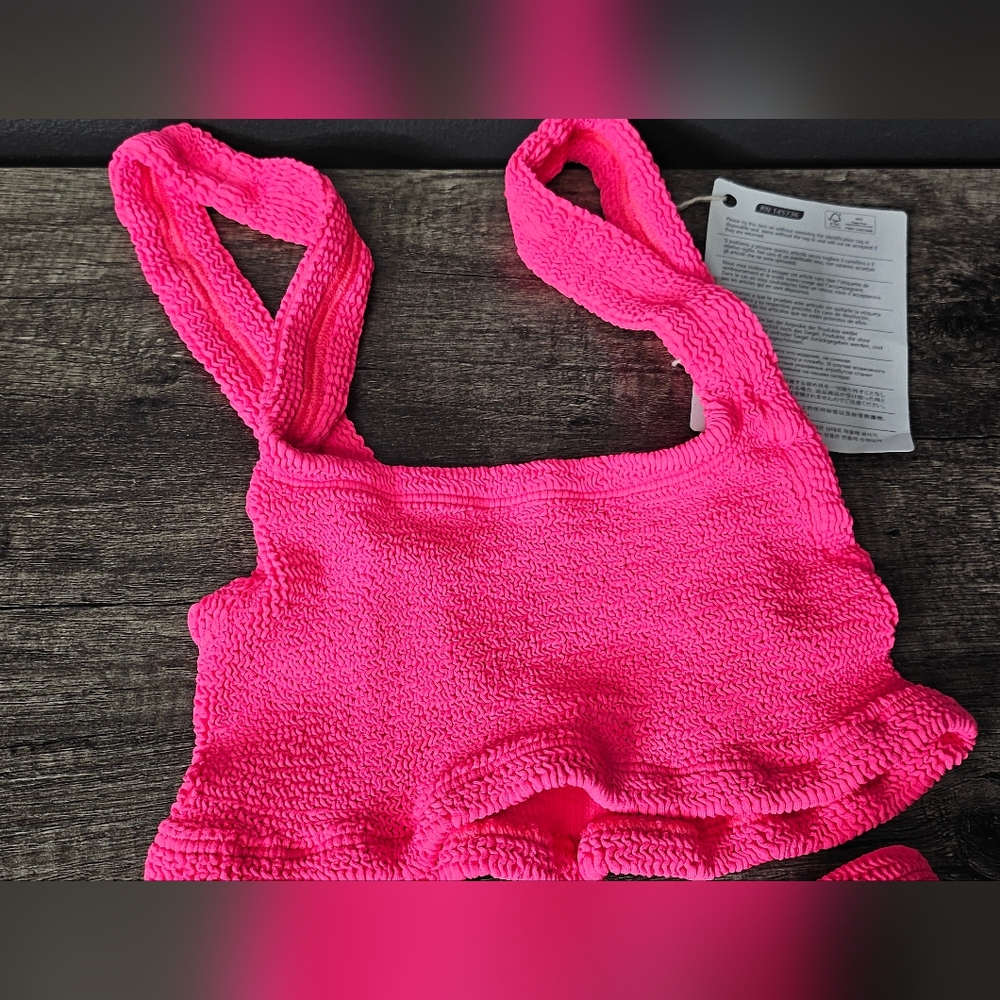 Hunza G Xandra Pink seersucker bikini set - Picture 5 of 12